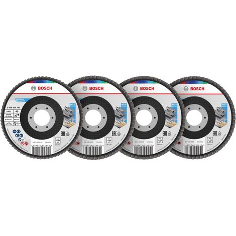Lot de 60 disques à lamelles pour acier, aluminium, diamètre 115 mm, grain 40, 60, 80, 120, accessoires pour grande meuleuse d'angle (1/5)