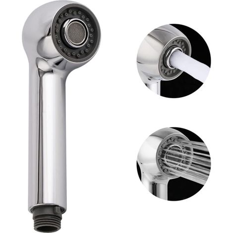Pull-out Replacement Spout for Kitchen Faucet, 2-Function Sink Faucet Head, G1/2 or 13/16-Inch Connector, Non-Universal, Brushed Nickel, Chrome Plated MUMU