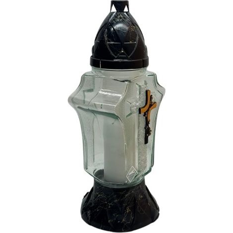Grande croce P-100 / applicazione in cristallo di vetro bianco / 1 pezzo (1/5)