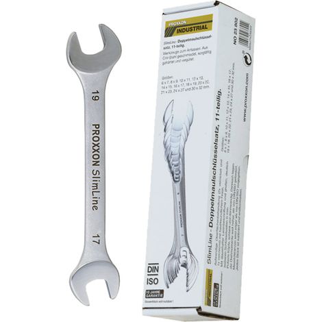Proxxon - SlimLine Doppel-Maulschlüsselsatz von 6 x 7 bis 30 x 32 mm (11-teilig) - 23802