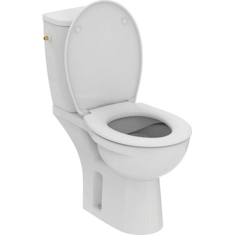 Porcher – Pack WC broyeur Ulysse sans bride – Sortie horizontale – Alimentation latérale – Réservoir 3/6L à remplissage différé – Abattant thermodur