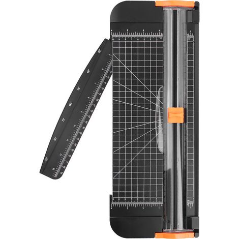 A4-Papierschneider, 12 Zoll Titan-Lineal, Guillotine-Papierschneider mit Sicherheitssystem, austauschbare Klinge, schneidet Coupons, Bastelpapier, Etiketten und Fotos