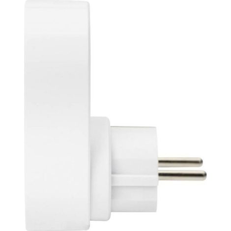 Chargeur De Téléphones Portables - 2 Ports Usb 2.0 - Alimentation Secteur 250 V - Protection Contre Surcharge Et Court-Circuit - Gris Blanc - 1 Pièce (1/3)