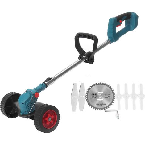 Tondeuse à Gazon électrique sans Fil 450W Tondeuse à Gazon Mauvaises Herbes Longueur de Brosse Coupe réglable Outils de Jardin (Color : with Bilateral Wheel, Size : Q) (1/5)