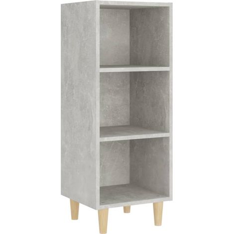 Buffet Meuble de rangement Gris béton 34,5x32,5x90 cm Bois d'ingénierie (1/5)