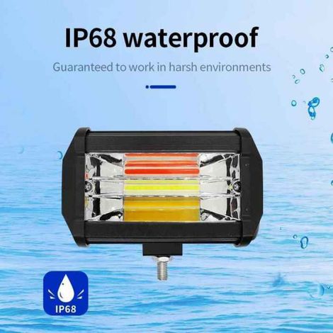 Barre lumineuse de travail LED,faisceau ponctuel,blanc,jaune,rouge,lumières de travail,tracteur,bateau,camion - 1PC[F572610]