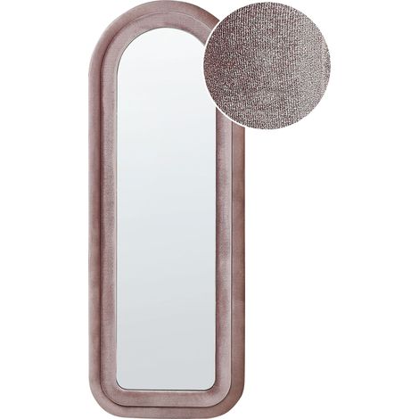 Specchio da parete moderno decorativo appeso 60 x 160 cm Telaio in MDF Forma irregolare Rosa Culan