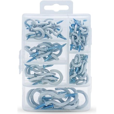 70 crochets à vis, plastique, pour plantes, à visser, maison (1/5)