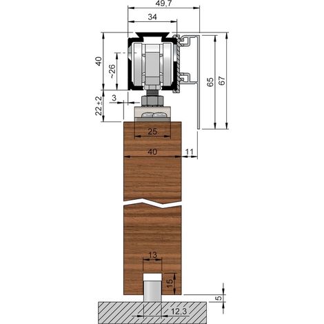 HELM 140 Abdeckkappenpaar 49,5 x 65 mm, EV1 eloxiert, einseitig (1/4)