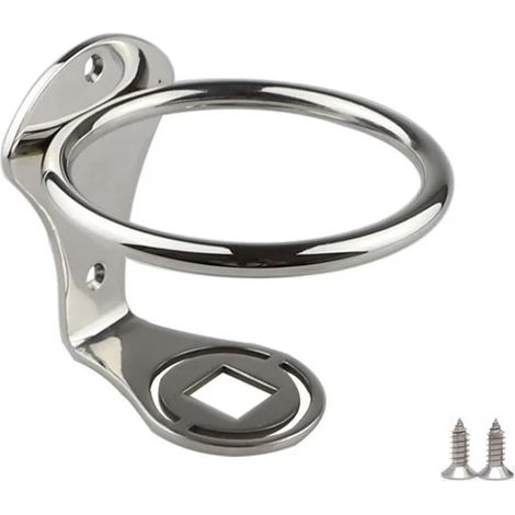 Support Vertical d'acier Inoxydable de catégorie Marine de Porte-Boissons de Tasse de Boisson d'anneau Simple for Le matériel de Bateau de Yacht(1PCS) (1/2)