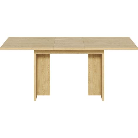 Mesa de comedor extensible 140/180 x 80 cm en MDF color roble (1/5)