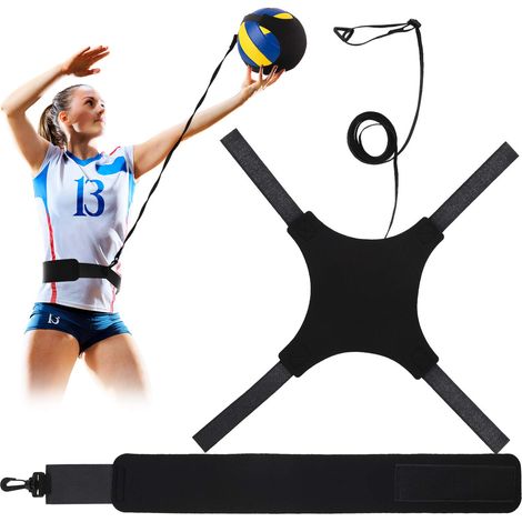 Outil d'entraînement de volley-ball, entraîneur de football individuel, entraîneur d'entraînement individuel pour le service, la passe, le smash et le mouvement du bras, renvoie la balle après chaque (1/5)