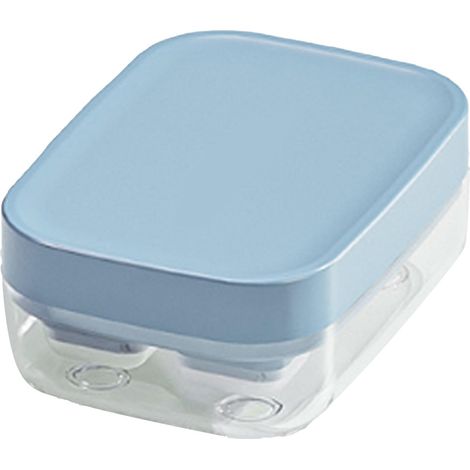 Mini bac à glace à 6 compartiments, boîte de rangement de moule Cube anti-déversement à pression pour la maison bleu (1/5)