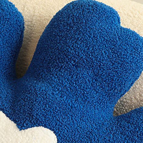 Coussin en forme de fleur avec rembourrage en éponge, doux et épais, oreiller décoratif pour canapé, bleu