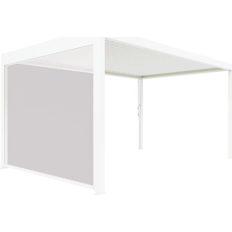 Store Zippé Blanc 3m Pour Pergola Bioclimatique Adossée S et SV Orial made in France (1/2)