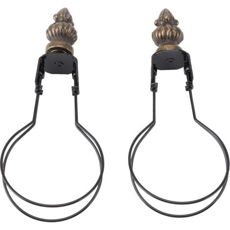 YWBL-WH Clip sur l'adaptateur Shade à Lampe, 2pcs Clip d'adaptateur de Clip de Lampe 2PC (BLACK) (1/5)