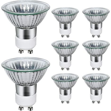 Lot de 8 ampoules halogènes GU10 35 W, 220 V, spot halogène GU10 2800 K blanc chaud (1/5)