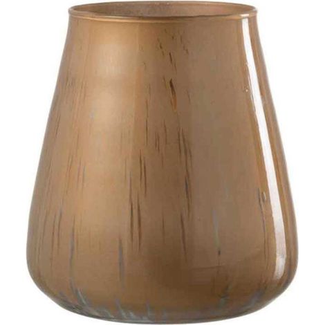 Photophore en Verre "Antique" 17cm Marron Cognac (1/3)