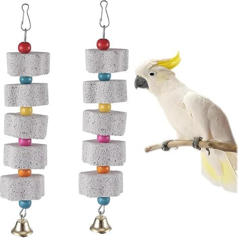 Bird Chew Toys Mineral Stone Molar Toy with Bird's Beak Mineral Stone Molar Toy for Parrots Chinchillas (1/5)