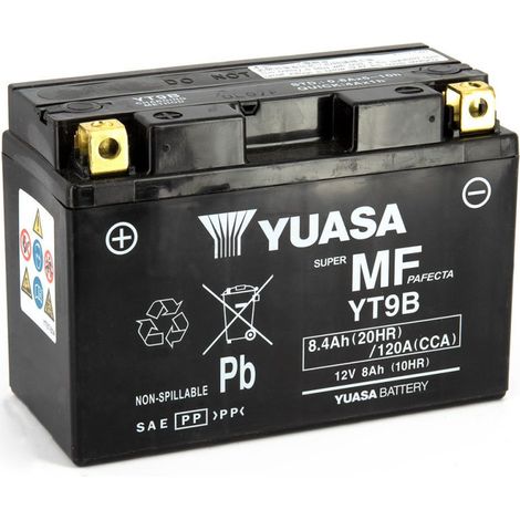 Batterie YUASA YT9B SLA AGM - Sans Entretien - Prête à l'emploi.