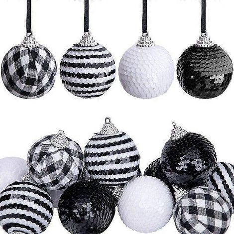 Lot de 12 boules de Noël multicolores pour décorer votre sapin, votre maison ou vos fêtes. Idéal pour Noël et le Nouvel An. (1/5)