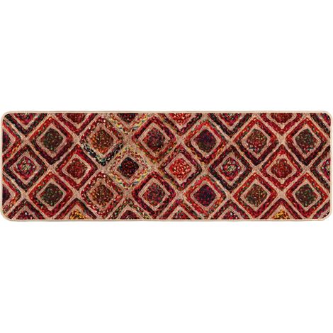 Rug Runner MARSA Multicolour 50 x 100 cm Polyester and PVC vidaXL