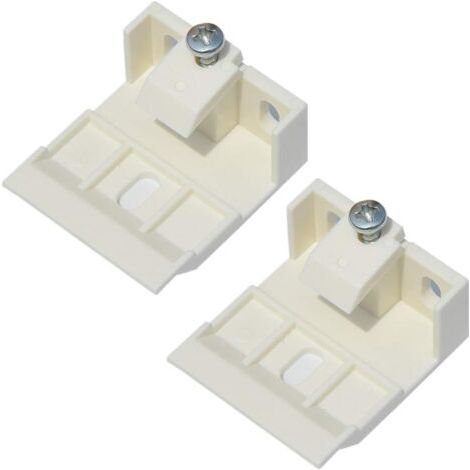 2pcs pour le support de montage de store pliant, support de clip en plastique blanc pour Store pliant (1/5)