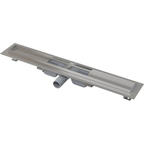 Alca - Caniveau de douche Low 105 cm, avec rebord pour grille perforée, inox APZ101-1050 (1/2)
