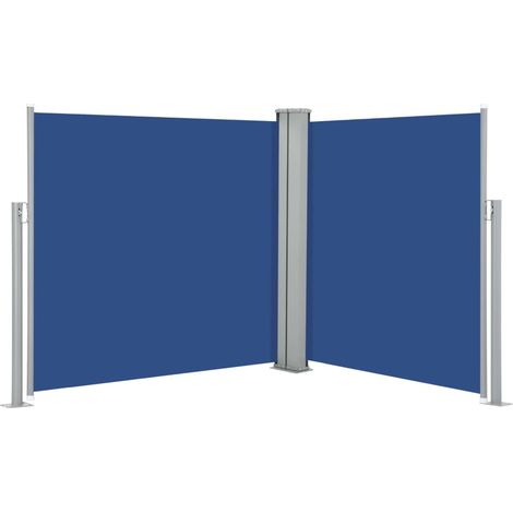 vidaXL Tenda da Sole Laterale Retrattile Blu 100x600 cm