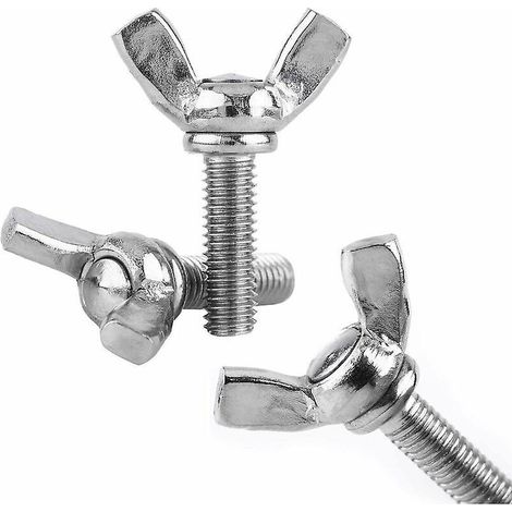 25pcs Ecrou Papillon M6 X25mm Vis Oreilles Avec Boulon Mtrique En Acier Inox 304 Vis Aile Papillon Vis Main De Fixation (1/5)