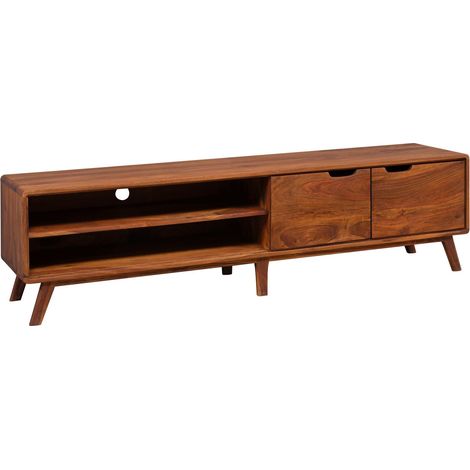mobile TV in legno di Sheesham / palissandro 180x40x48 Noce laccato MALMÖ 2 122