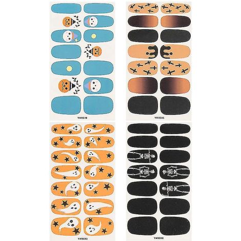 8 Bögen Halloween-Nagelaufkleber für Halloween-Dekorationen