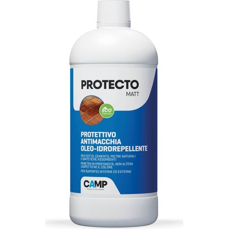 Camp PROTECTO MATT ECO, Trattamento oleo-idrorepellente anti-macchia per pavimenti e rivestimenti, Eco-Friendly, Non filmante, Per interno ed esterno