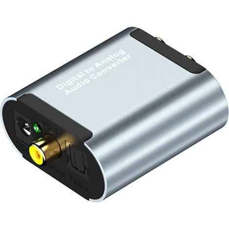 Adaptateur convertisseur audio numérique optique coaxial vers analogique RCA L/R avec amplificateur (1/4)