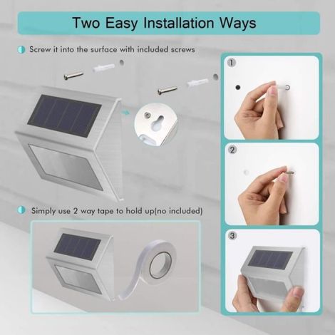 Lampe Solaire Exterieur - - 6PCS - Blanc froid - IP65 - 30lm (1/4)