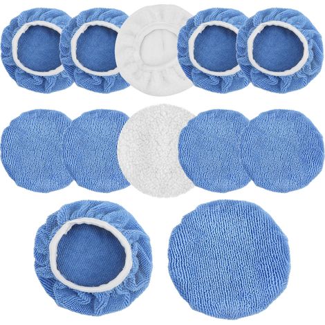 Ensemble de capots en microfibre pour polisseuse de voiture, 12 paquets, pour camion, moto, vélo, bateau, Yacht. (1/4)