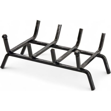 Brucialegna in ferro con sfera 4 barre per camino 40x30xH15 cm
