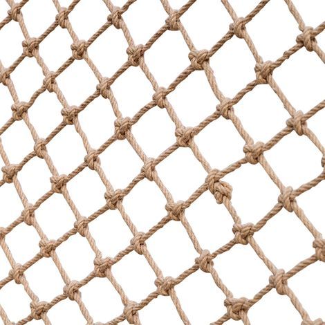 Filet de protection en corde de chanvre 1x10m – Maille 15cm – Épaisseur 6mm – Pour sécurité enfants et protection plantes (1/5)