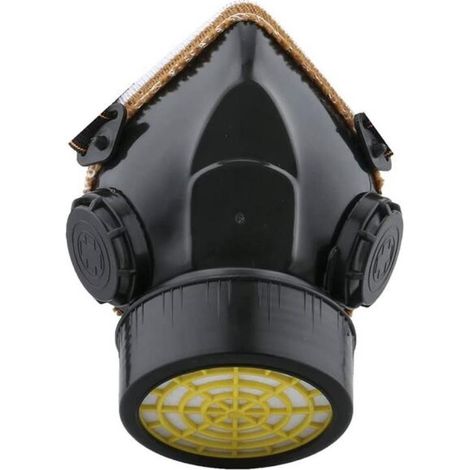 Masque à gaz au charbon actif Protection contre les pulvérisations de peinture Masque à gaz au formaldéhyde - NP305, noir, 1pc (1/3)