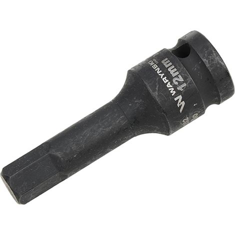 1/2"-Schlagschrauber-Einsatz, 12 mm Sechskant H12, aus CrMo-Stahl, Waryński (1/3)
