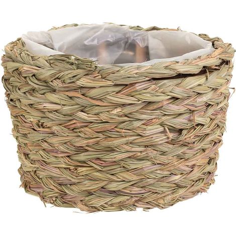 Cesto de cuerda trenzada marrón d24x14 (1/5)