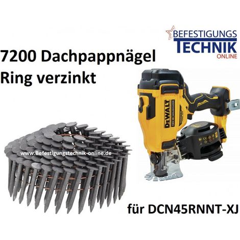 Dachpappnägel 3,1x38mm Ring verzinkt für DeWalt Dachpappnagler DCN45RNNT-XJ-EN12710DW