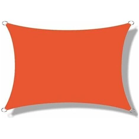 Voile D\\\\'ombrage Rectangulaire Voile Ombrage Impermable, Protection 95% UV avec Coupe Vent Respirant, pour Toile pour Pergola Terrasse Balcon Jardin Extrieur,Orange,2X2m [Classe nergtique A]