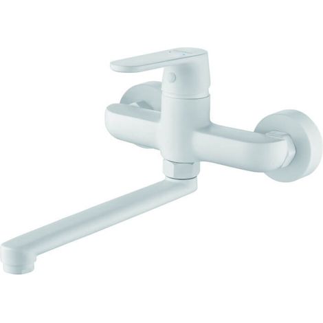 Rubinetto per lavabo a parete bianco DIMA (1/2)