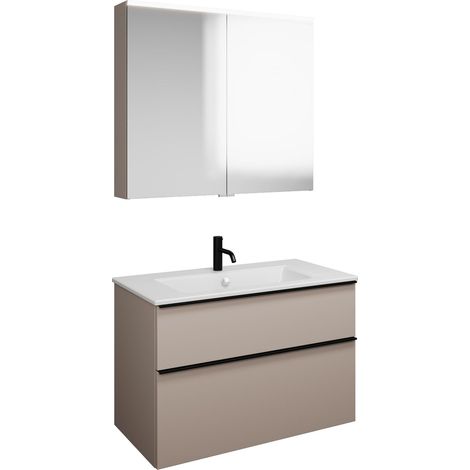 burgbad Eqio Set, bestehend aus Spiegelschrank,