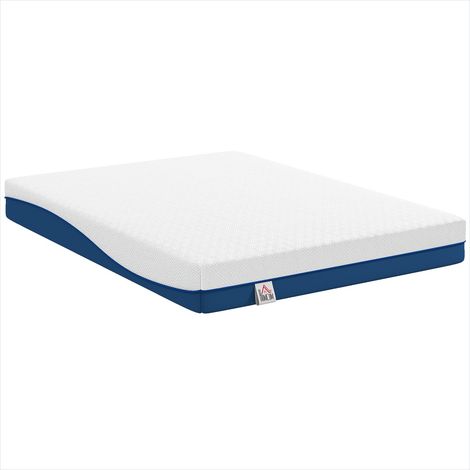 Matelas 140x190 cm 2 places en mousse à mémoire de forme gel et thé vert, housse lavable, fermeté équilibrée (1/5)
