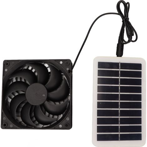 Kit de Ventilateur de Panneau Solaire étanche 15 W, Ventilateur D'extraction de Ventilateur Solaire pour Serre, Grenier, Poulailler (1/5)