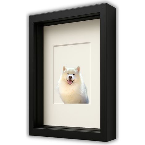 Marco 3D profundo de 30x40 cm para manualidades con musgo o fotos, color negro. (1/5)