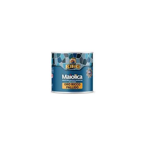 6 x SMALTO MAIOLICA ORO RICCO PALLIDO 100 G