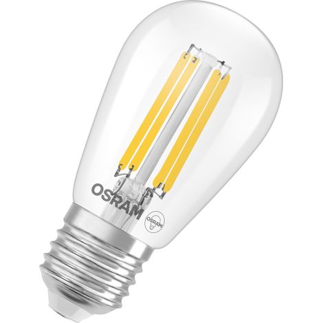 OSRAM Lampe LED Superstar Edison ST45 Filament dimmable, 2700 K blanc chaud, 3,4 W, E27, transparente, 470 lm, pour luminaires décoratifs, look vintage, 15 000 h (1/4)